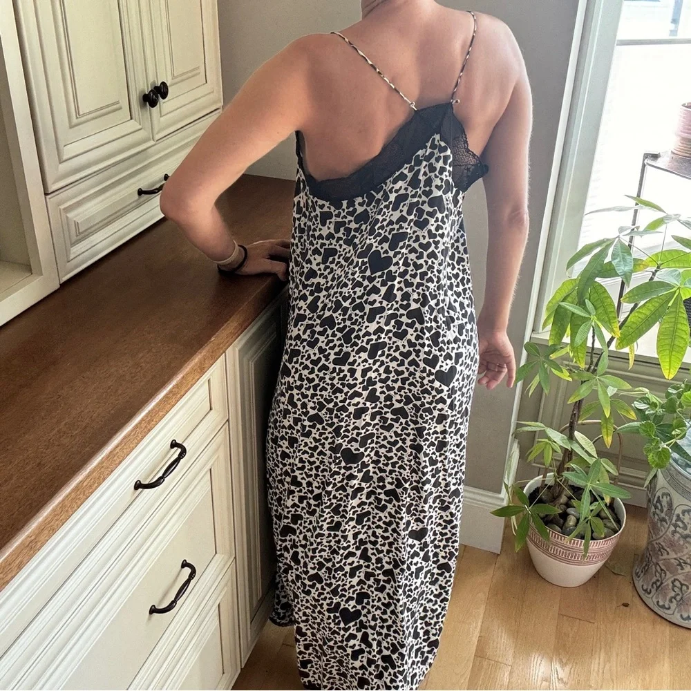 Zadig & Voltaire Animal Print Slip with Black Lace - Picture 2 of 4